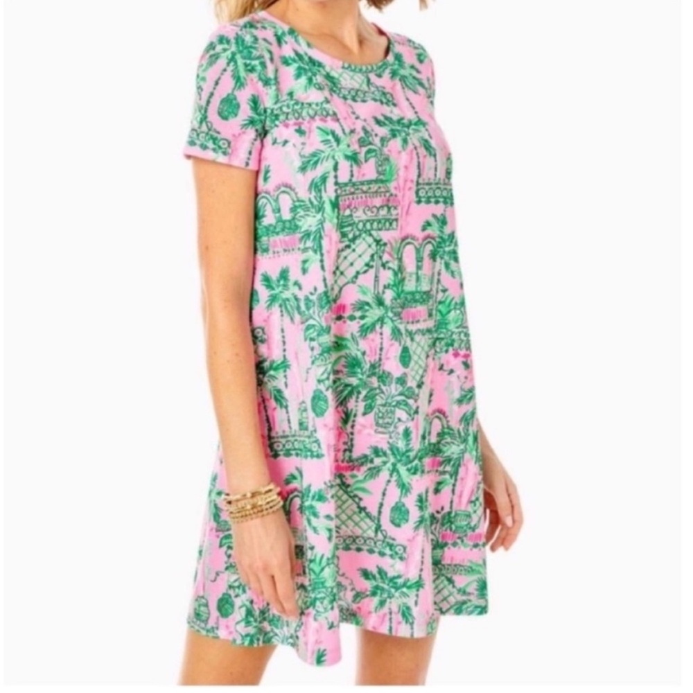 Lilly Pulitzer Cody Short Sleeve Dress Mandevilla Baby Always Worth It NWOT XS